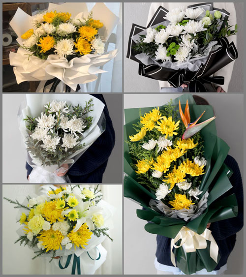 山东青岛胶州市胶北镇店子村白事花束代送